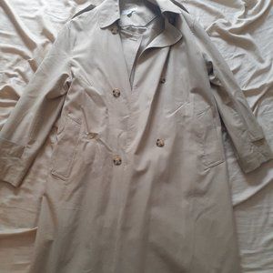 Mango Trench Coat in khaki/tan/beige, pockets, Size Small, mid-calf length